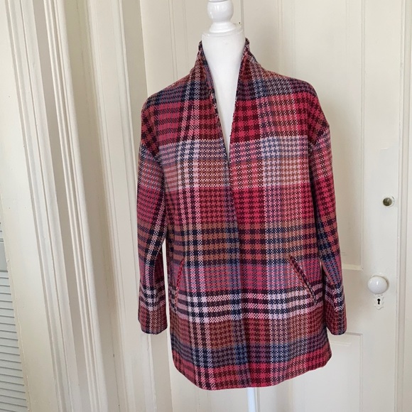 Rachael Zoe, wool blend blazer in very preppy plaid, beautifully made, size S - Picture 1 of 8